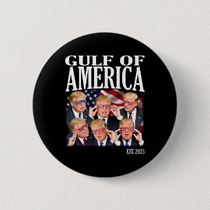 Badge Rond 5 Cm Golfe Des Etats-Unis Est 2025 Trump Golfe Des Etat