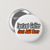 Badge Rond 5 Cm Golfer...Ajouter la bière (Devant & derrière)