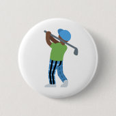 Badge Rond 5 Cm golfeur (Devant)