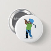 Badge Rond 5 Cm golfeur (Devant & derrière)