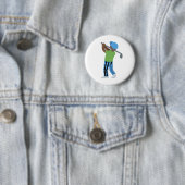 Badge Rond 5 Cm golfeur (En situation)