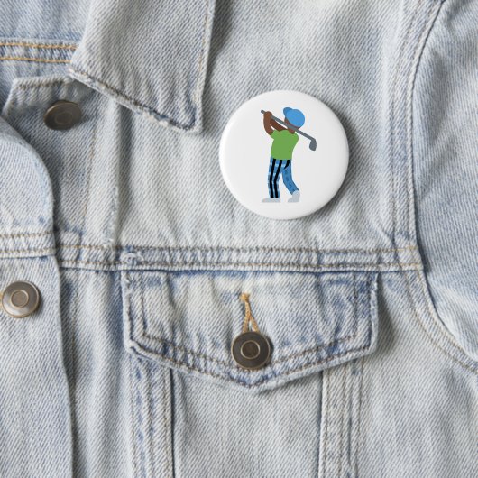 Badge Rond 5 Cm golfeur (En situation)