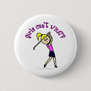 Badge Rond 5 Cm Golfeur de la femme légère