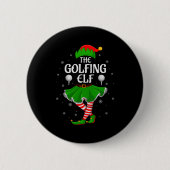 Badge Rond 5 Cm Golfing Elf Christmas Family Girls Women Elf Squad (Devant)
