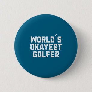 Badge Rond 5 Cm Golfleur moyen drôle de golf blague papa