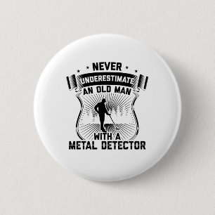 Badge Rond 5 Cm Gondolas   Treasure Hunt Metal Detector Idée cadea