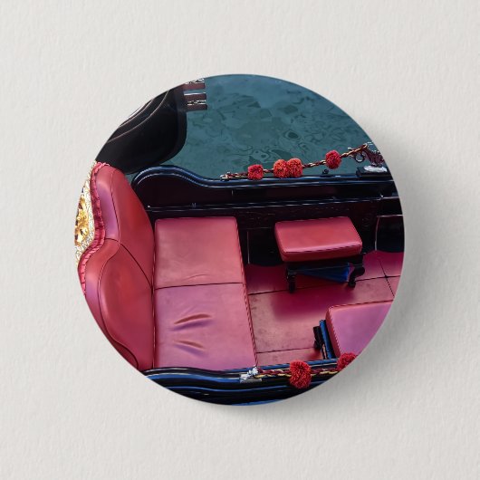 Badge Rond 5 Cm Gondole de luxe côtière à Venise (Devant)