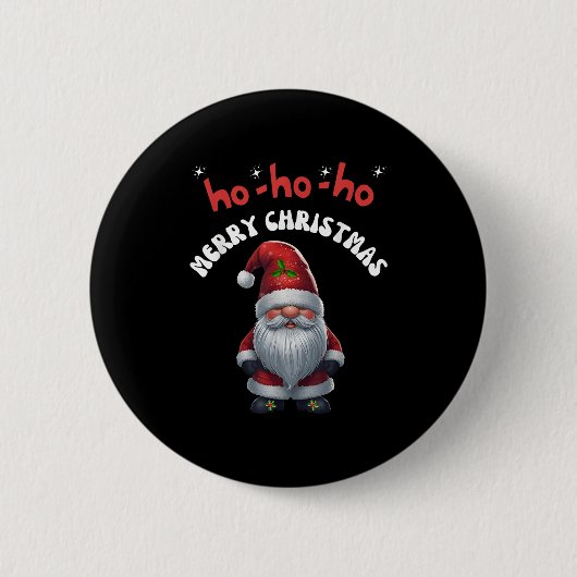 Badge Rond 5 Cm Gonk Gnome Merry Christmas Santa Cute (Devant)