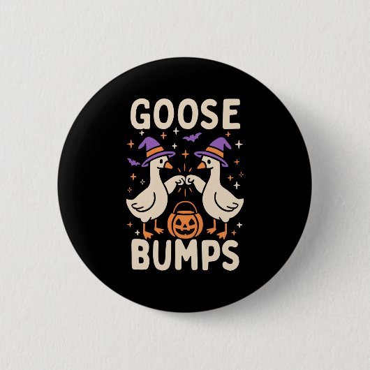 Badge Rond 5 Cm Goose Bumps Goosebumps Halloween Silly Meme Funny (Devant)