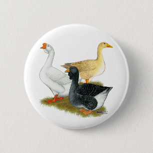 Badge Rond 5 Cm Goose Trio