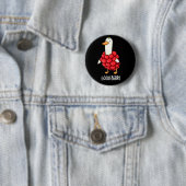 Badge Rond 5 Cm Gooseberry Funny Berry Pun Dark BG (En situation)
