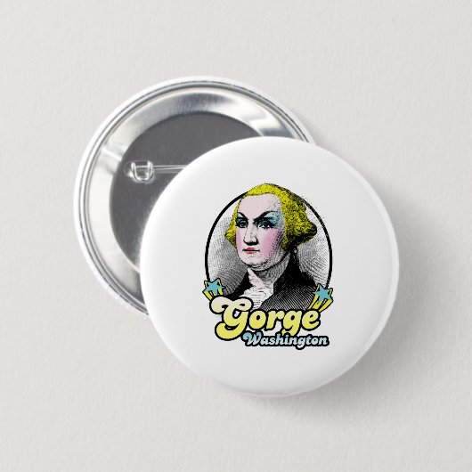 Badge Rond 5 Cm Gorge Washington (Devant & derrière)