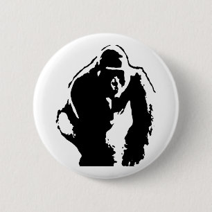 Badge Rond 5 Cm Gorilla Pop Art