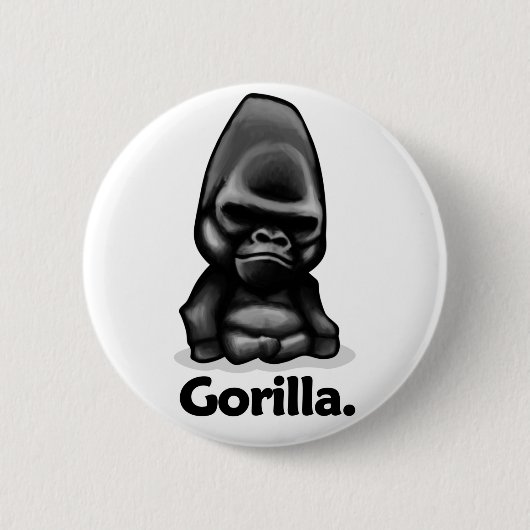 Badge Rond 5 Cm Gorille de gorille (Devant)