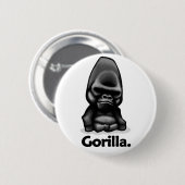 Badge Rond 5 Cm Gorille de gorille (Devant & derrière)