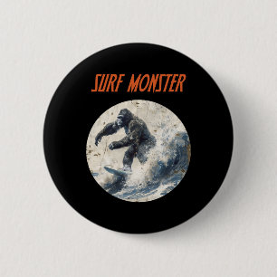 Badge Rond 5 Cm Gorille de grande guérisseur Kaiju inspiré Surf Mo