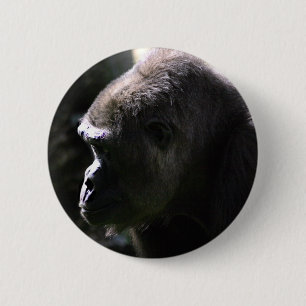 Badge Rond 5 Cm Gorille occidental de plaine