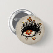 Badge Rond 5 Cm Goth étrange oeil art sorcier (Devant & derrière)