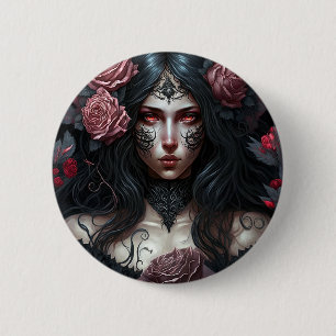 Badge Rond 5 Cm Goth Princess Gothic Fantasy Art