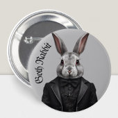Badge Rond 5 Cm Goth Rabbit Grunge gothique Witchy