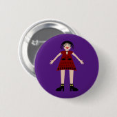 Badge Rond 5 Cm Gothique Halloween Vampire Lady (Devant & derrière)
