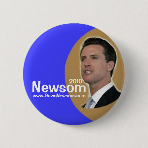 Badge Rond 5 Cm Goupille 2010 de Gavin Newsom