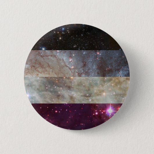 Badge Rond 5 Cm Goupille asexuelle de drapeau de nébuleuse (Devant)