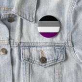 Badge Rond 5 Cm goupille asexuelle de fierté (En situation)