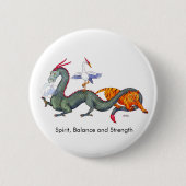 Badge Rond 5 Cm Goupille d'arts martiaux (Devant)