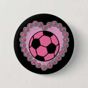 Badge Rond 5 Cm Goupille de ballon de football de charme