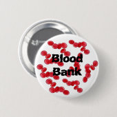 Badge Rond 5 Cm Goupille de BloodBank (Devant & derrière)