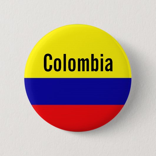 Badge Rond 5 Cm Goupille de bouton de la Colombie (Devant)