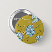 Badge Rond 5 Cm Goupille de chrysanthèmes (Devant & derrière)