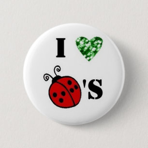 Badge Rond 5 Cm Goupille de coccinelle