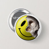 Badge Rond 5 Cm Goupille de crâne (Devant & derrière)
