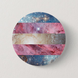 Badge Rond 5 Cm Goupille de drapeau de nébuleuse de transsexuel