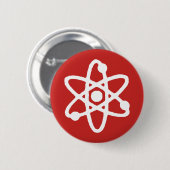 Badge Rond 5 Cm Goupille de la science d'atome (Devant & derrière)