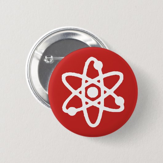Badge Rond 5 Cm Goupille de la science d'atome (Devant & derrière)