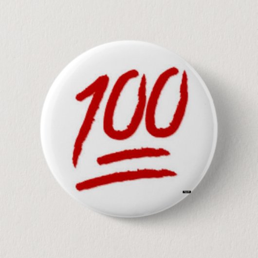 Badge Rond 5 Cm goupille de l'emoji 100 (Devant)