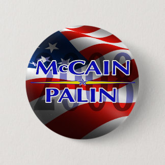 Badge Rond 5 Cm Goupille de Mccain Palin
