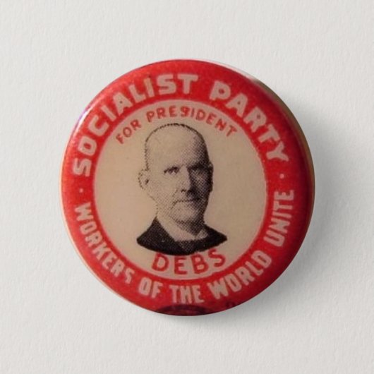 Badge Rond 5 Cm Goupille de reproduction d'Eugene Debs (Devant)