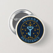 Badge Rond 5 Cm Goupille de résistance de l'Indiana (Devant & derrière)