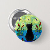 Badge Rond 5 Cm Goupille de rêveur de libellule (Devant & derrière)