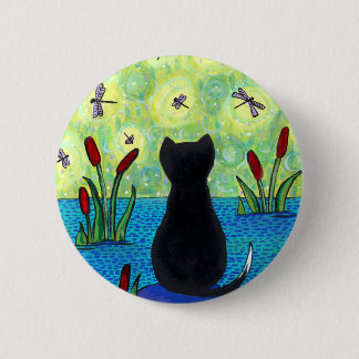 Badge Rond 5 Cm Goupille de rêveur de libellule