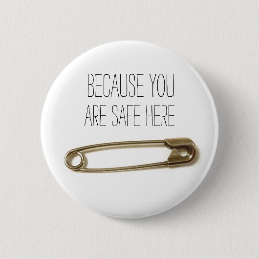 Badge Rond 5 Cm Goupille de sécurité pour l'immigration et plus (Devant)