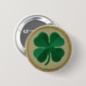 Badge Rond 5 Cm goupille de shamrock (Devant & derrière)