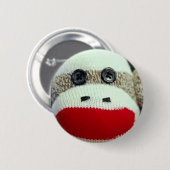 Badge Rond 5 Cm Goupille de singe de chaussette (Devant & derrière)