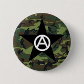 Badge Rond 5 Cm goupille d'étoile d'anarchiste (Devant)