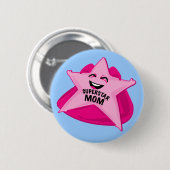 Badge Rond 5 Cm goupille drôle de maman de superstar (Devant & derrière)