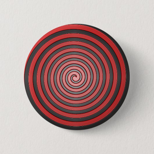 Badge Rond 5 Cm Goupille hypnotique rouge et noire (Devant)